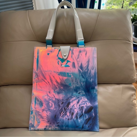Yuima Nakazato Handbags - YUIMA NAKAZATO metallic envelope tote bag